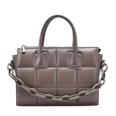 Retro Chain Handbag High PU Leather Women's Shoulder Messenger Bag