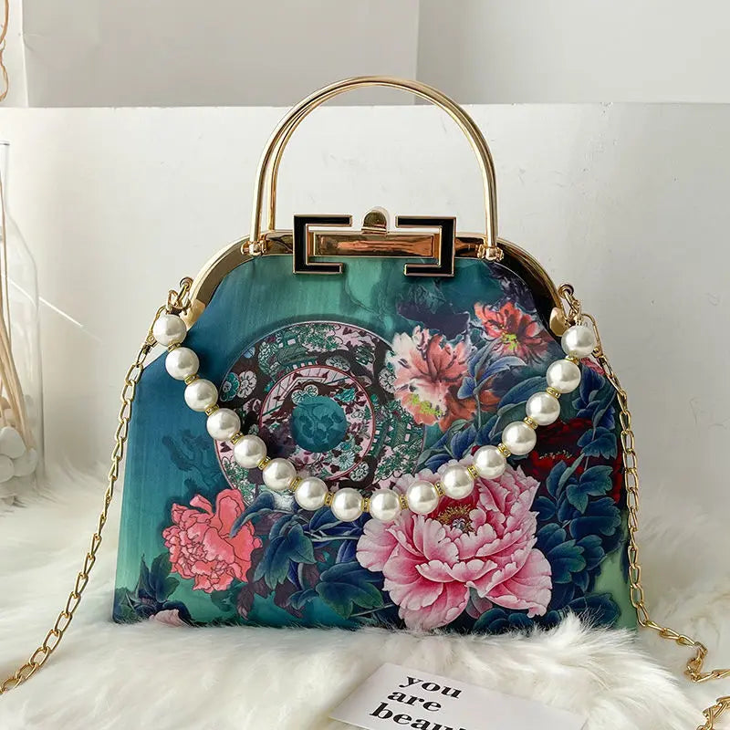 Spring Flowers Shoulder Crossbody Bag Women's Handbag