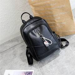 Women's Leather Backpack Anti-Theft School Travel Shoulder Bag
