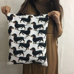 Bichon Frise Flower Prints Top-handle Bag for Girls