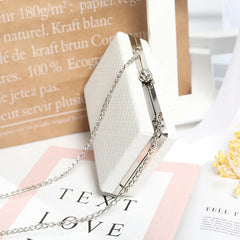 Women Small Flap Shoulder Bag Plaid Pu Chains Make Up Handbags Evening Bag