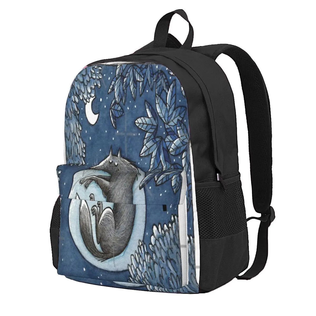 Night Wolf Backpacks Men's Bag School Bags For Boys