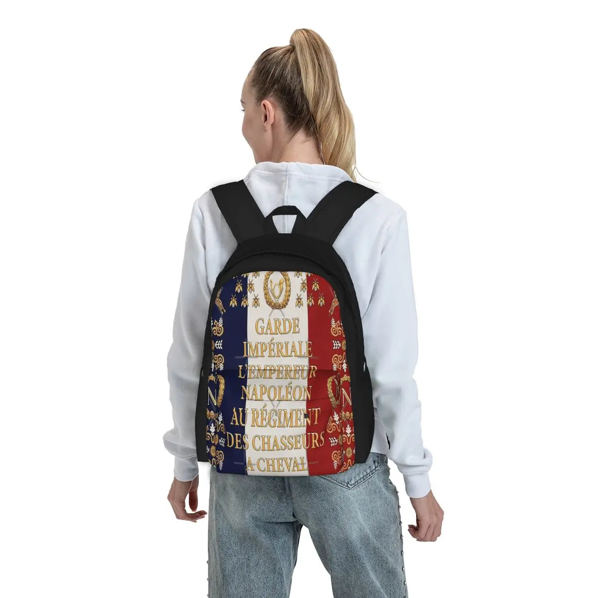French Flag Backpacks Men's & Women's School Bags