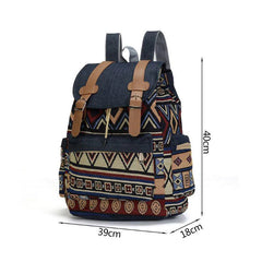 National Style Teenager School Bags Outdoor Travel Men Canvas Backpack