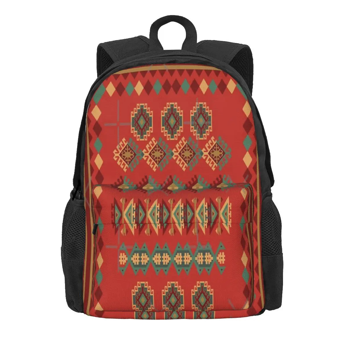 Navajo Pattern Tribal Ethnic Hand Backpacks Men Women Back Bag