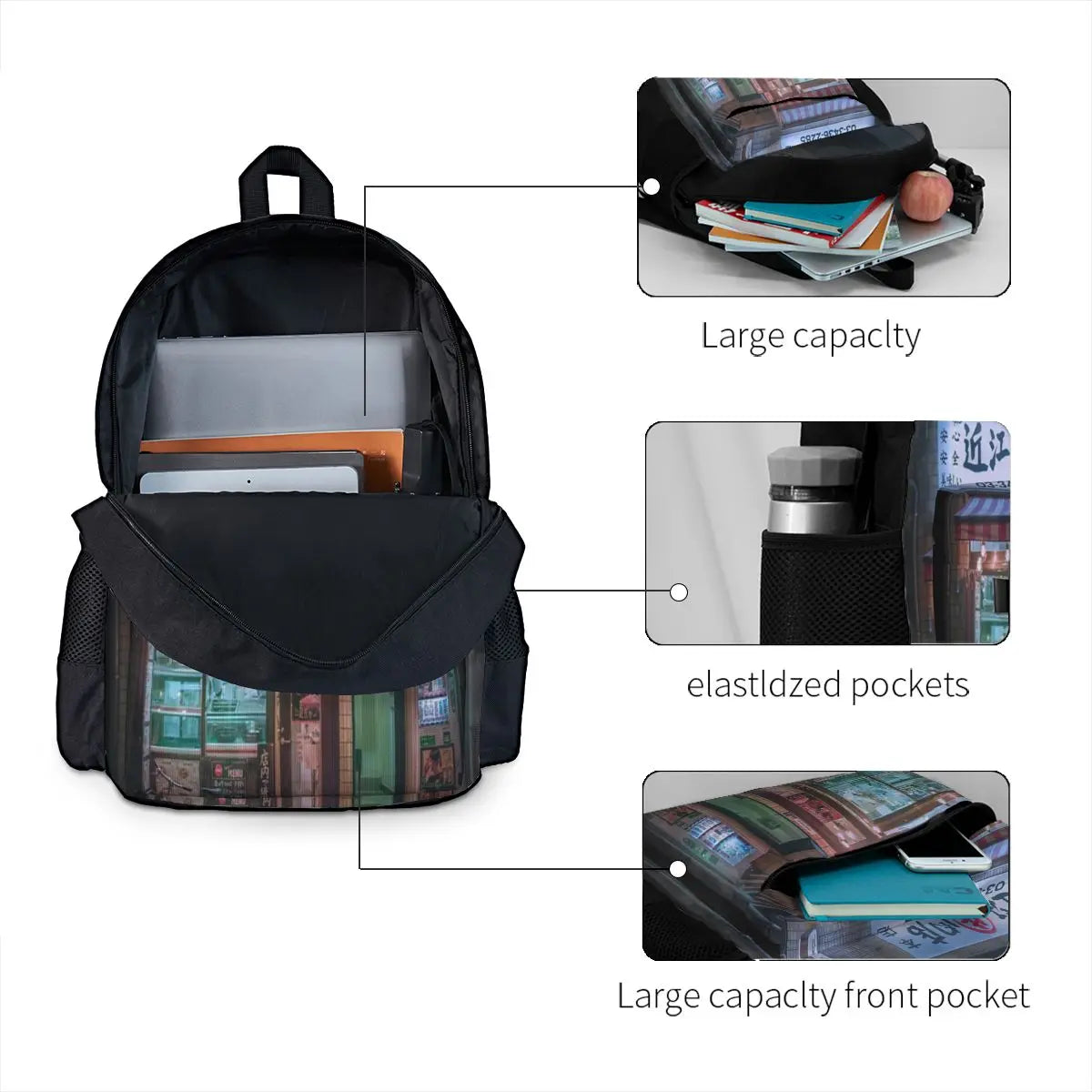 Neo Tokyo Izakaya Backpack - Retro Style Classy Bag