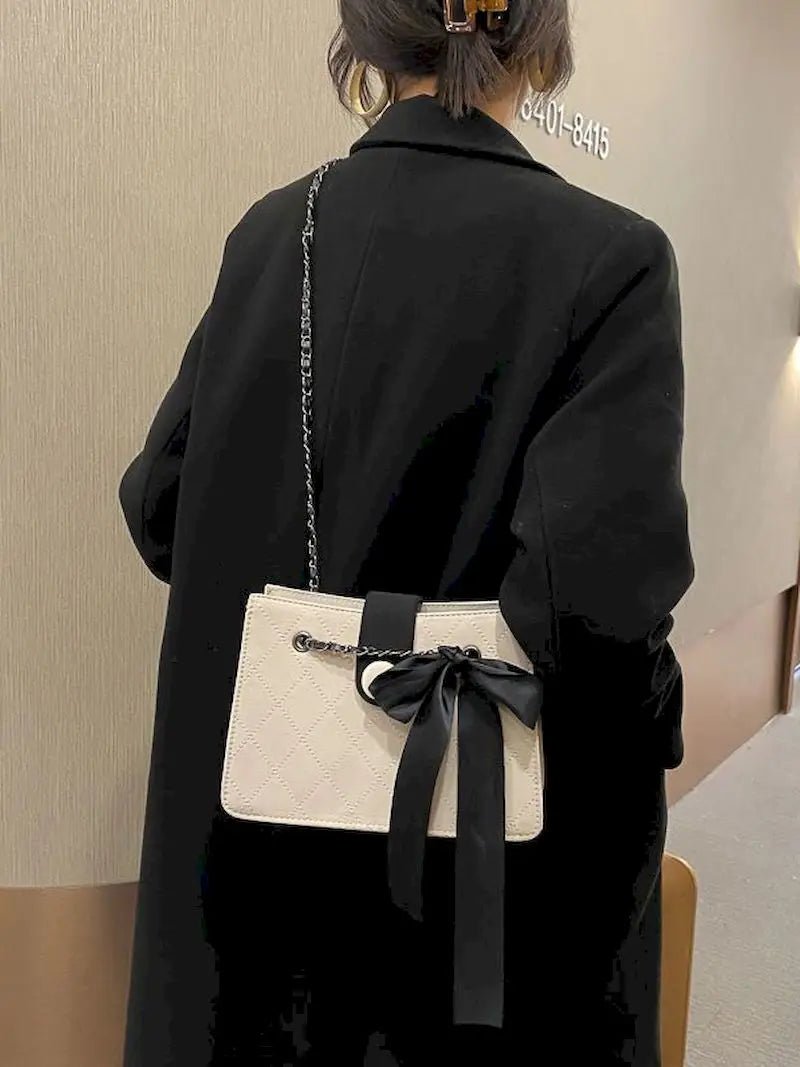 Women Rhombic Leather Shoulder Bag Casual Handbag Crossbody Bags