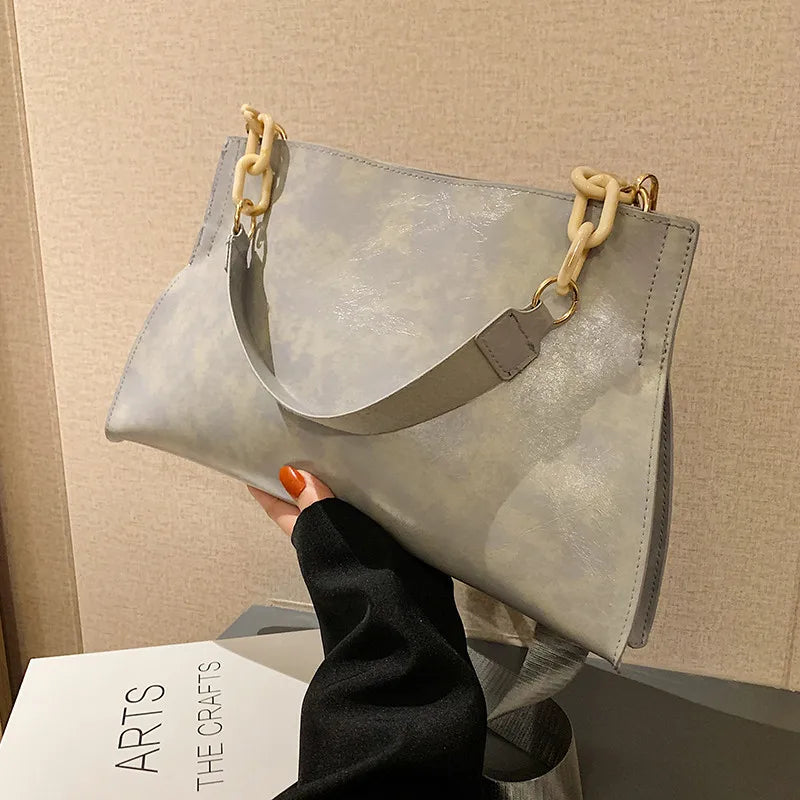 Soft Leather Shoulder Bags for Women Large Capacity Female Bag