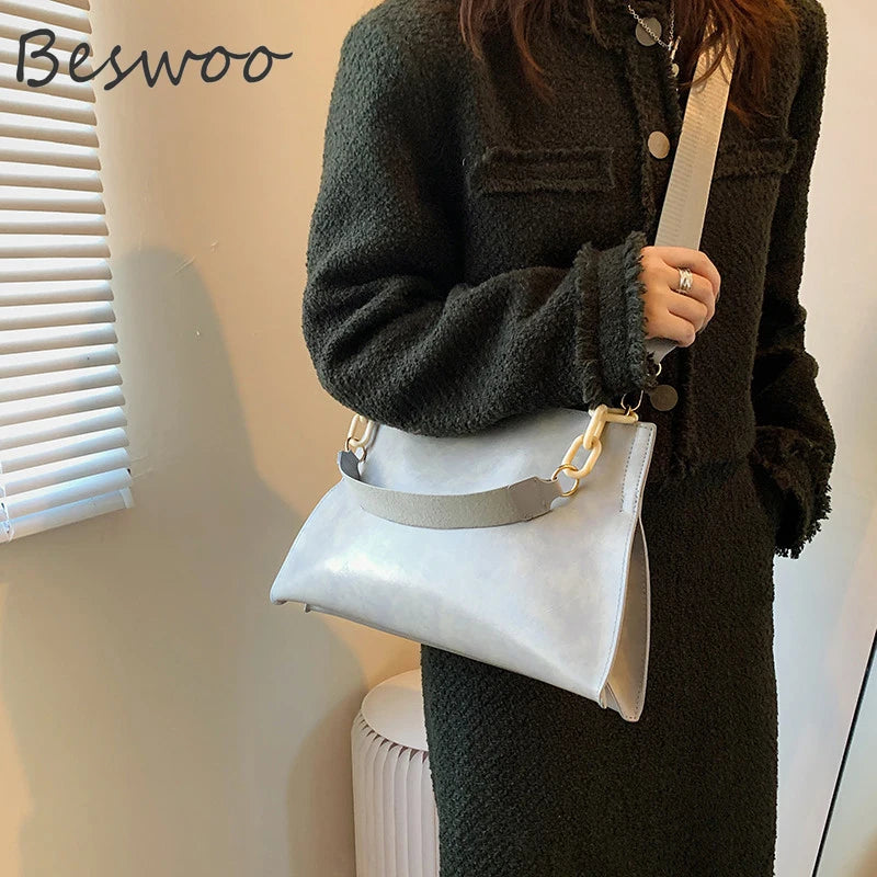 Soft Leather Shoulder Bags for Women Large Capacity Female Bag