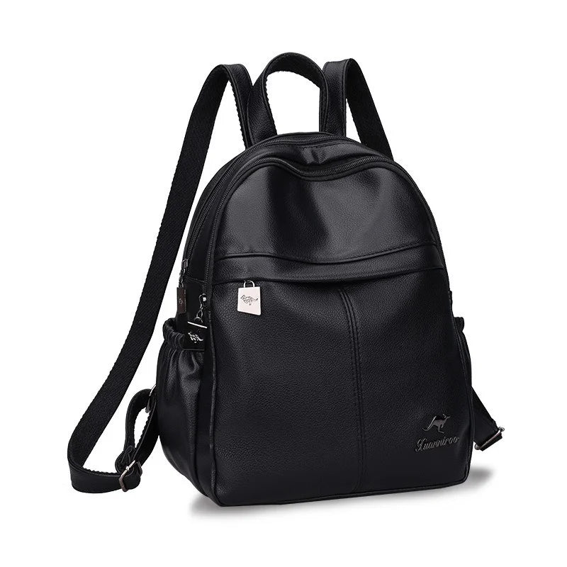 Vintage Women Backpacks High Female Back Pack Ladies Leather Travel Backpack