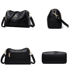 Women Shoulder Bags Soft PU Leather Classic Messenger Bag Geometric Crossbody