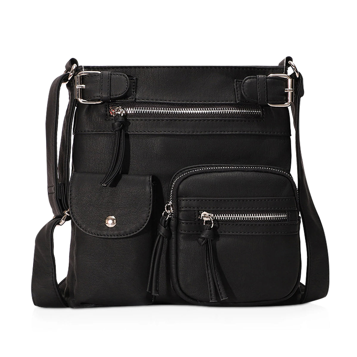 Women Pockets Handbag Ladies Crossbody Bag Casual Shoulder Bag Soft Leather Bags