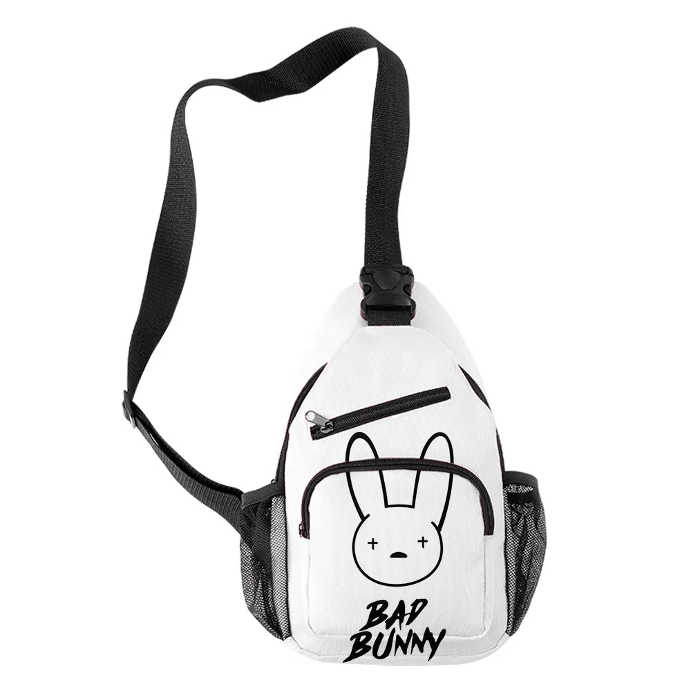 Bad Bunny Chest Bag Waterproof Outdoor Crossbody Streetwear Shoulder Bags