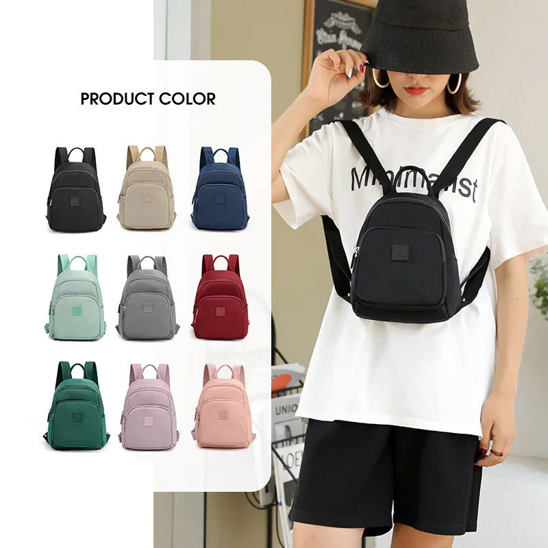 Large-Capacity Canvas School Backpack for Women