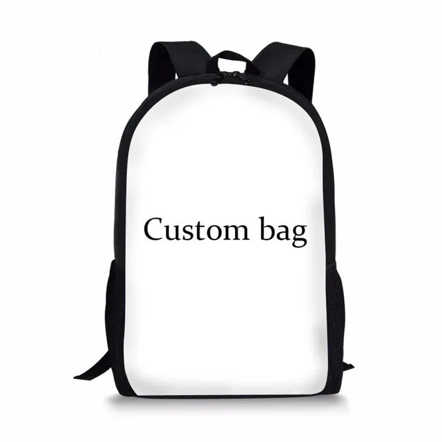 Large Dog Print School Backpack 15 Inch Bag Customize Mochila Escolar