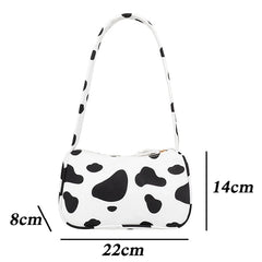 Animal Pattern Print Shoulder Underarm Bag Vintage Ladies Small Purse Handbags C