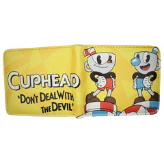 Cuphead Wallet Short Wallets PU Leather Men's Purse
