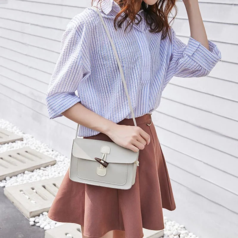 Arrival Ladies' PU Leather Handbag Women Buckle Shoulder Bag Crossbody Bags