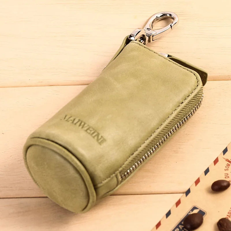 Arrival Cowhide Leather Zipper Purse Bag Car Key Wallets