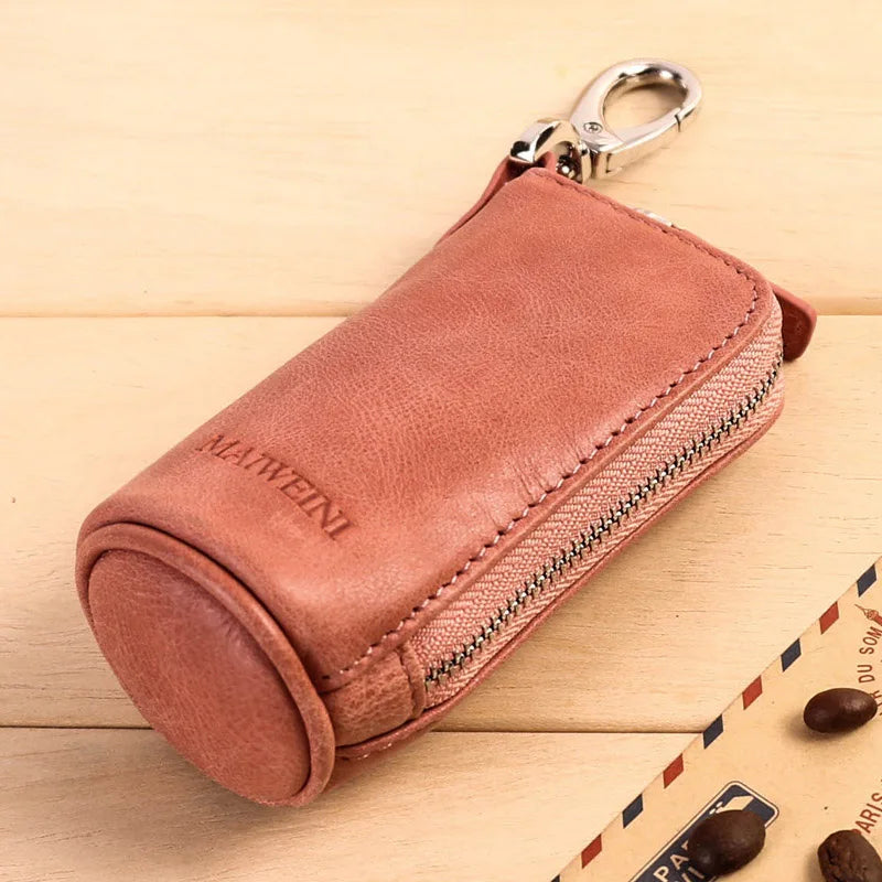 Arrival Cowhide Leather Zipper Purse Bag Car Key Wallets