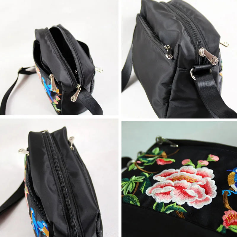 Embroidered Floral Small Shoulder Bag