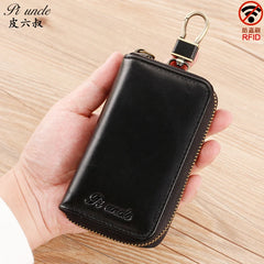 Vintage Style Leather Key Holders for Men Multi-function Key Wallet