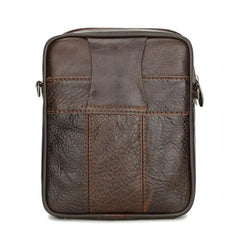 Leather Wax Cowhide Shoulder Bag For Men Crossbody Chest Pack