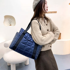 Nylon Women Handbags Quilted Shoulder Bags Large Capacity Tote