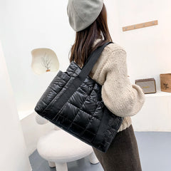 Nylon Women Handbags Quilted Shoulder Bags Large Capacity Tote