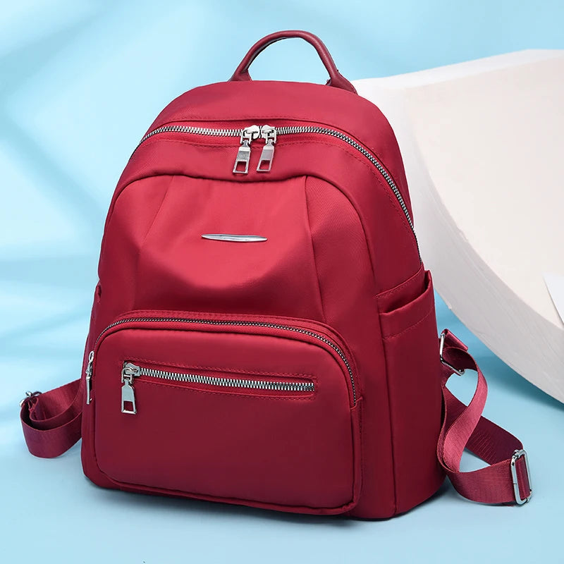 Nylon Women Backpack School Bag Teen Girls College Laptop Shoulder Bags