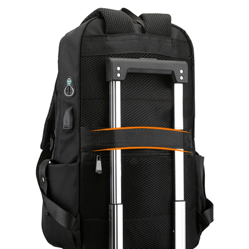 Men's Waterproof Laptop Backpack USB Charging