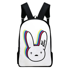 Bad Bunny Backpack Middle School Large Capacity Zipper Laptop P