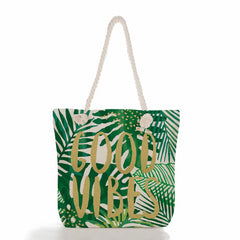 Tropical Palm Large Beach Tote Bag Women Summer Shoulder Bag