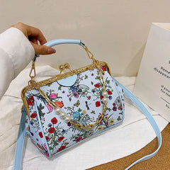 Vintage Flowers Crossbody Bag Women's Handbags Purses Shoulder Bags