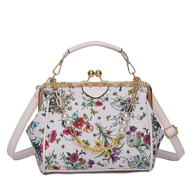 Vintage Flowers Crossbody Bag Women's Handbags Purses Shoulder Bags