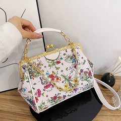 Vintage Flowers Crossbody Bag Women's Handbags Purses Shoulder Bags