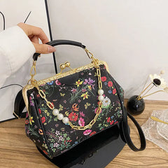 Vintage Flowers Crossbody Bag Women's Handbags Purses Shoulder Bags