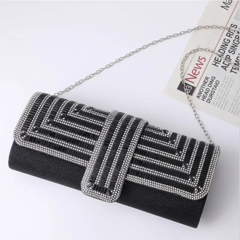 Diamond Banquet Bag Evening Chain Shoulder Bag Wallet
