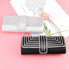 Diamond Banquet Bag Evening Chain Shoulder Bag Wallet