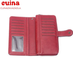 Women Clutch Leather Wallet Long Zipper Purse For Iphone