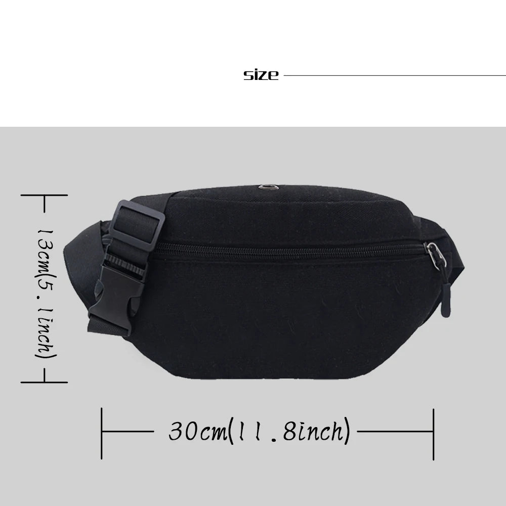 Unisex Messenger Chest Bags Student Waist Bag Monster Series Fanny Pack