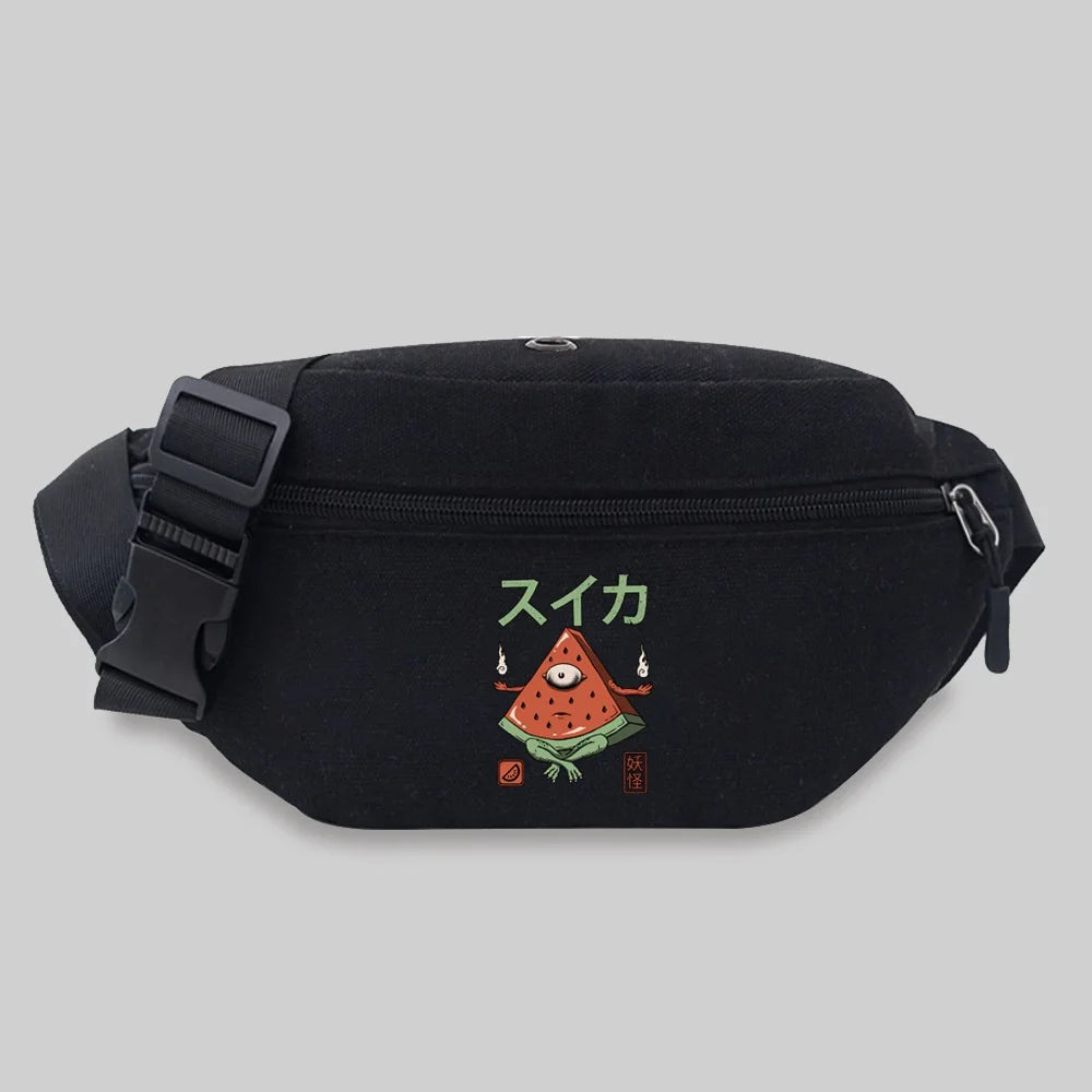 Unisex Messenger Chest Bags Student Waist Bag Monster Series Fanny Pack