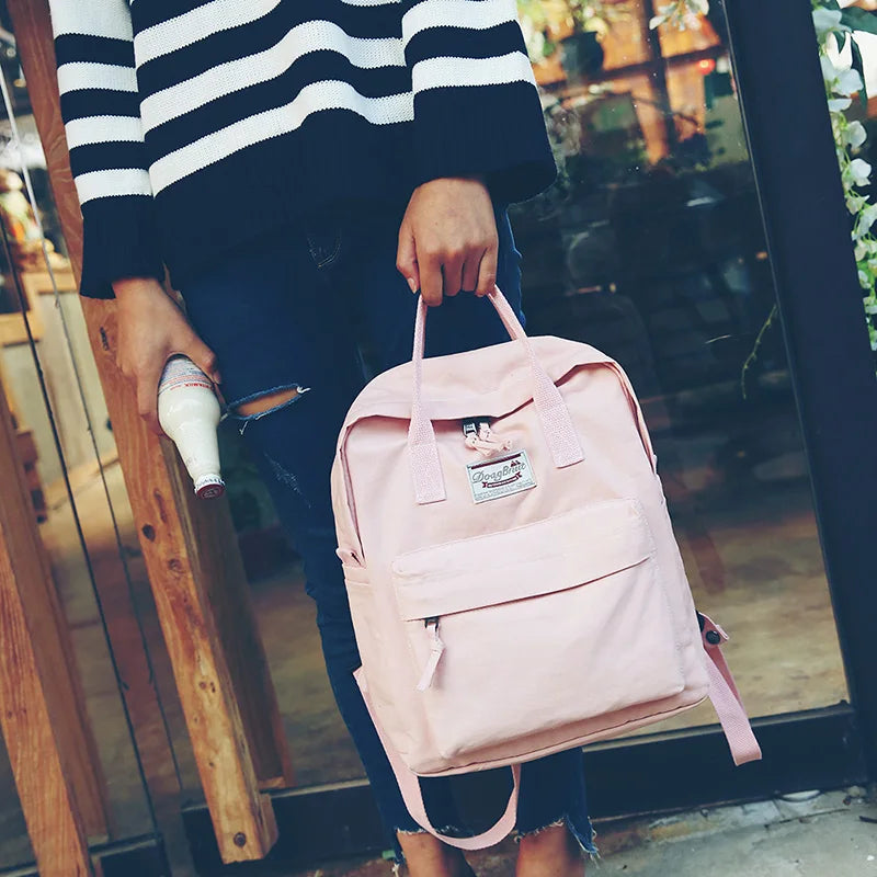 Canvas Backpacks Softback Women Backpack School Bags For Girls Student Book Bag