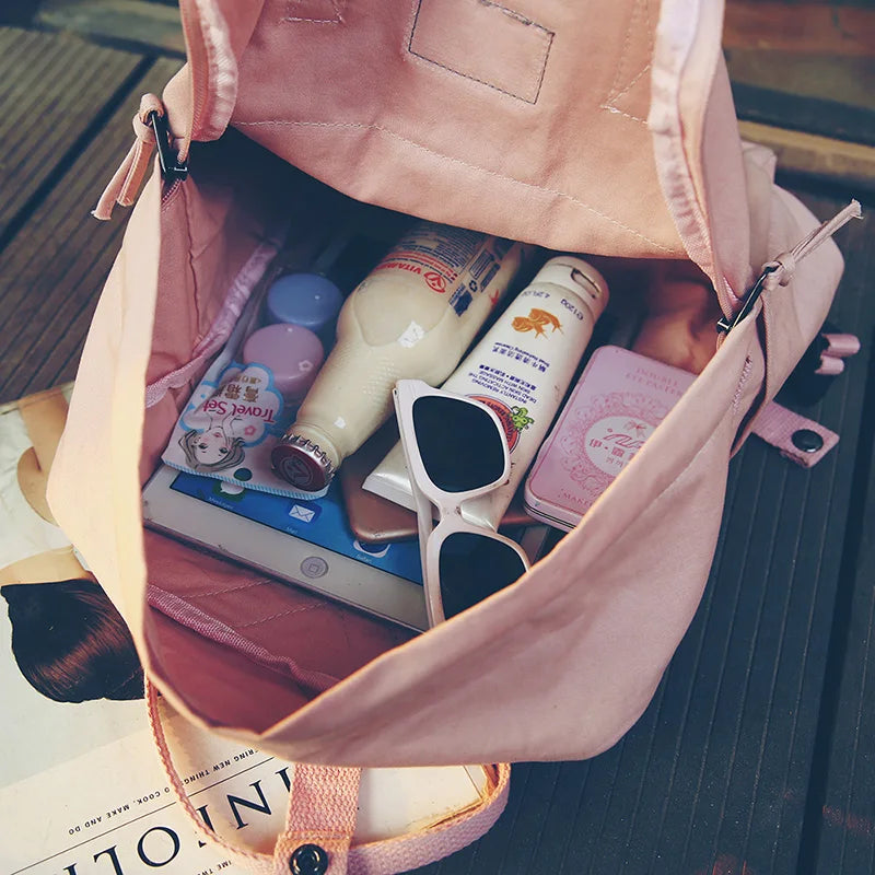 Canvas Backpacks Softback Women Backpack School Bags For Girls Student Book Bag