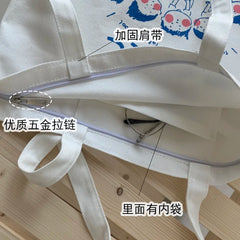 Canvas Bag Women's Single Shoulder Handbag Japanese Cartoon