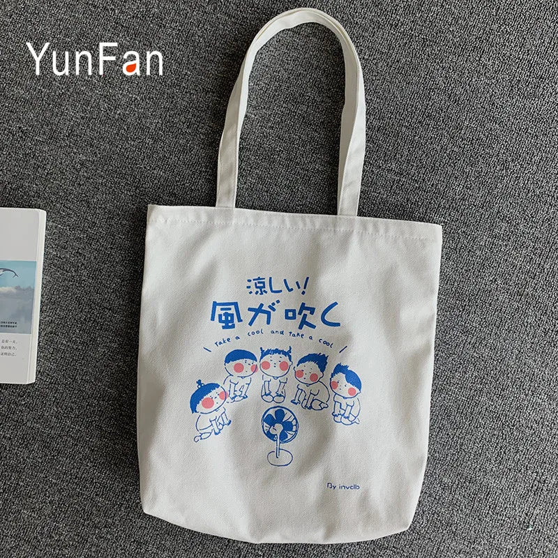 Canvas Bag Women's Single Shoulder Handbag Japanese Cartoon