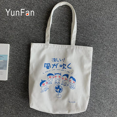 Canvas Bag Women's Single Shoulder Handbag Japanese Cartoon