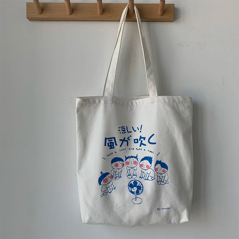Canvas Bag Women's Single Shoulder Handbag Japanese Cartoon