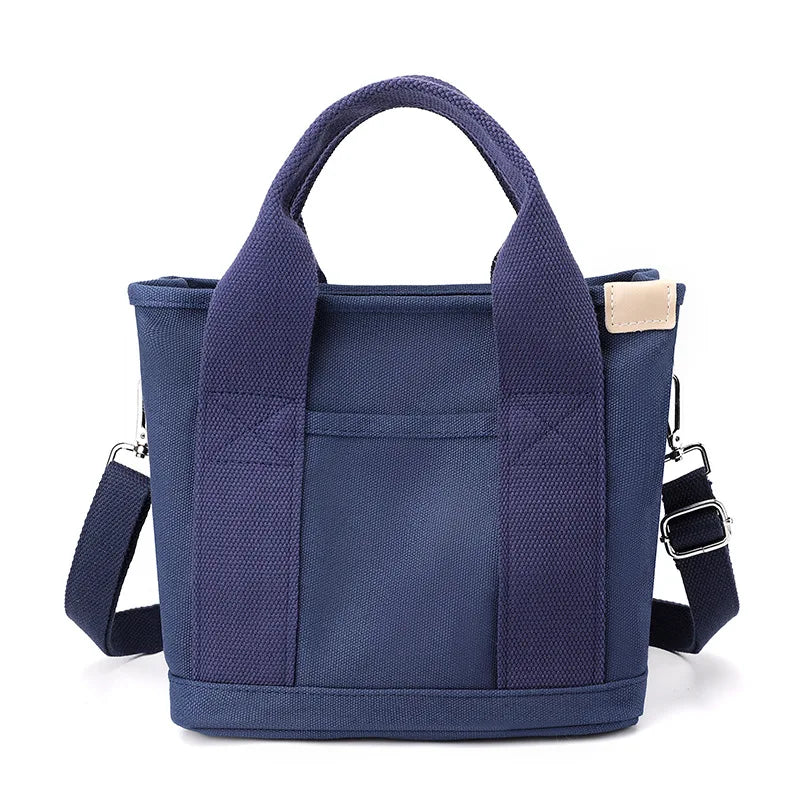 Canvas Tote Bag Casual Shoulder Bag Handbag Zipper Tote Bag