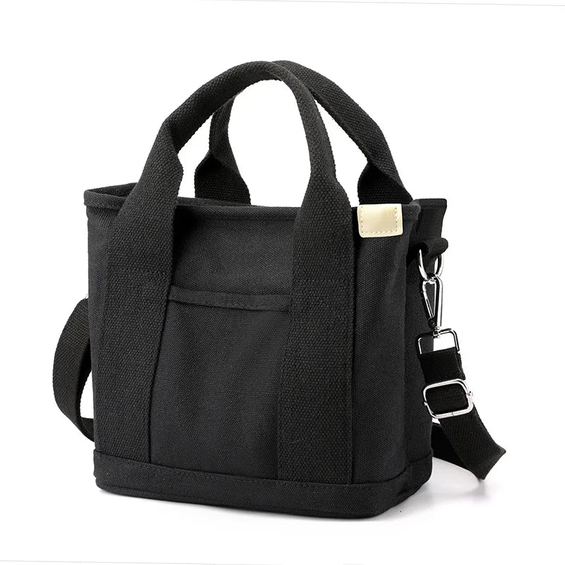 Canvas Tote Bag Casual Shoulder Bag Handbag Zipper Tote Bag